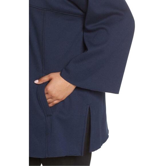 UGG FLEECE Astrid Poncho Women's Funnel Neck Slit Sweatshirt Plus Size 1X/2X NEW - Picture 3 of 12